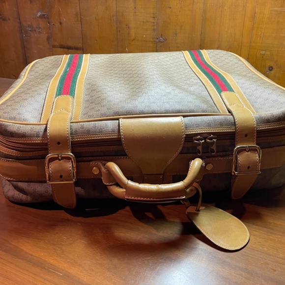 Gucci carry-on  suitcase. 70s vintage - Picture 3 of 12